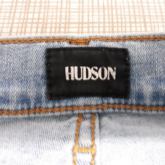 Hudson Women's Natalie Super Skinny Jeans Size 27 Distressed Raw Hem Light Wash - Picture 8 of 16